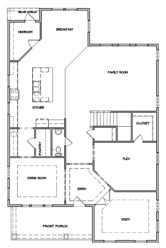 Keeneland Plan a Dan Ryan Builders First Floor Plan in Summervile, SC