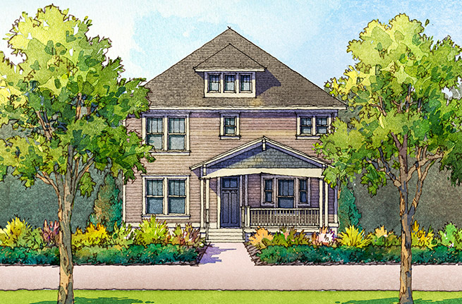 Firethorn Plan a Sabal Homes House Drawing near Charleston, SC