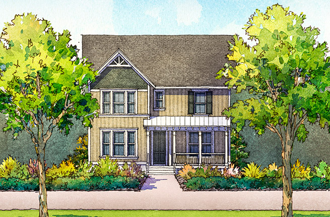 Firethorn Plan a Sabal Homes House Drawing near Charleston, SC