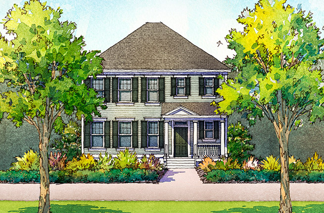 Nandina Plan a Sabal Homes House Drawing in Summerville, SC