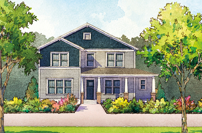 Rosecroft Plan a Dan Ryan Builders House Drawing near Charleston, SC