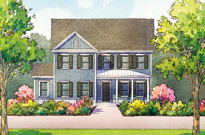 Rosecroft Plan a Dan Ryan Builders House Drawing near Charleston, SC