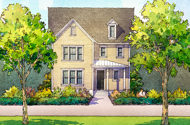 Golden Bell Plan a Saussy Burbank House Drawing in Summerville, South Carolina
