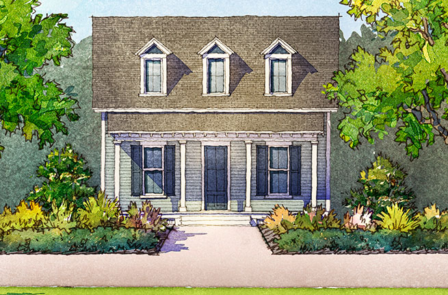 Cottonwood Plan a FrontDoor Communities House Drawing near Charleston, SC