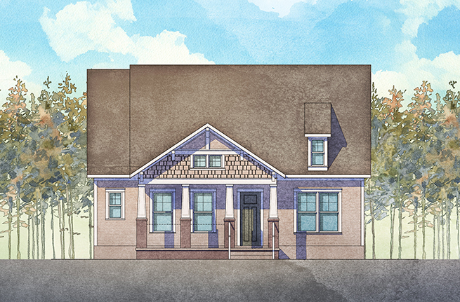 Pimlico II Plan a Dan Ryan Builders House Drawing in Summerville, South Carolina