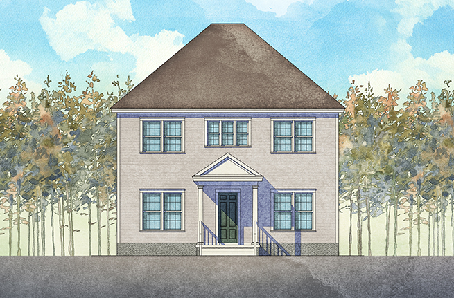 Rockingham II Plan a Dan Ryan Builders House Drawing in Summerville, SC