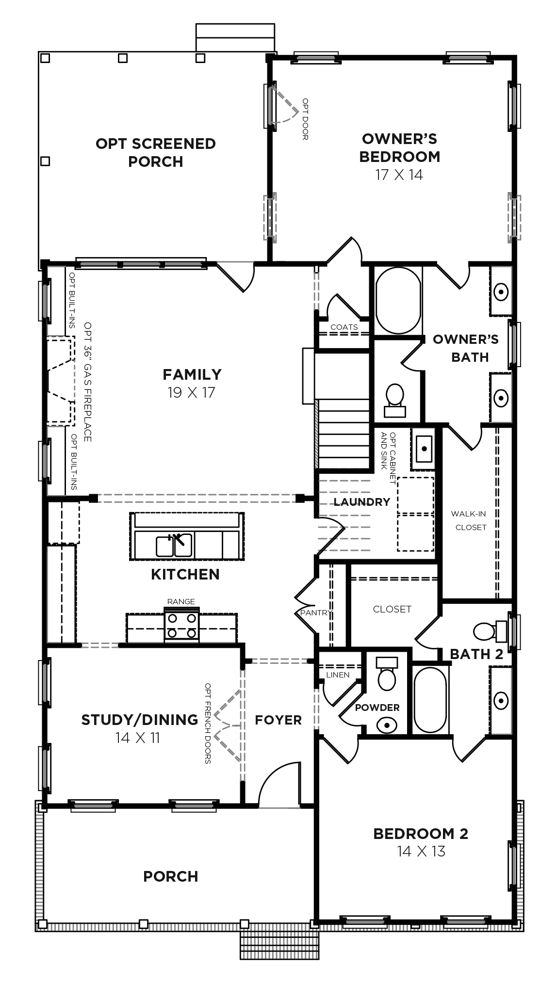 Hydrangea Plan a Dan Ryan Builders First Floor Plan in Summervile, SC
