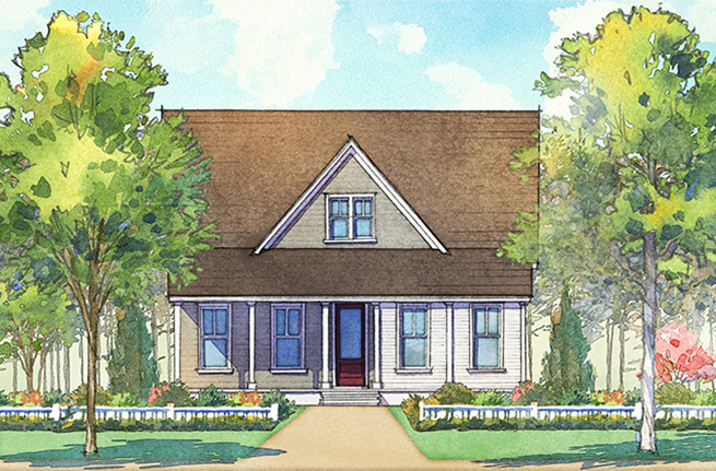 Hydrangea Plan a Dan Ryan Builders House Drawing in Summerville, SC