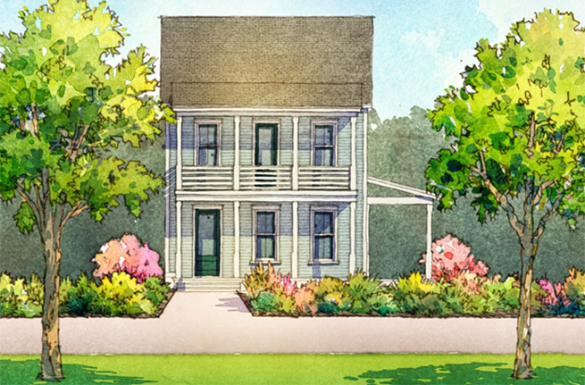 Conifer Plan a Saussy Burbank House Drawing in Summerville, SC